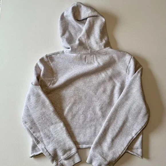 League Auburn Tigers Women's Cropped Hoodie Size L Heathered Light Gray, License - Picture 8 of 10